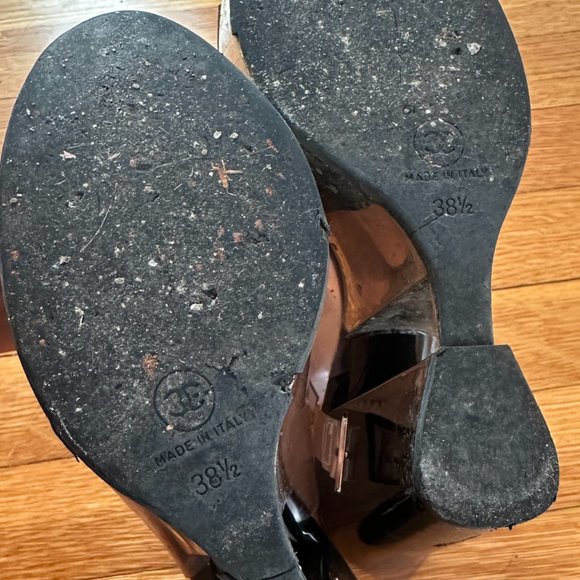 SOLD Authentic Chanel Platform PVC Heels 38.5 - Picture 6 of 6